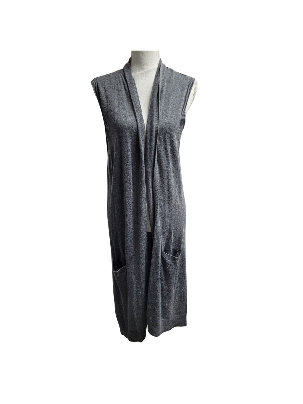 Halogen long cashmere kimono sweater open front draped duster